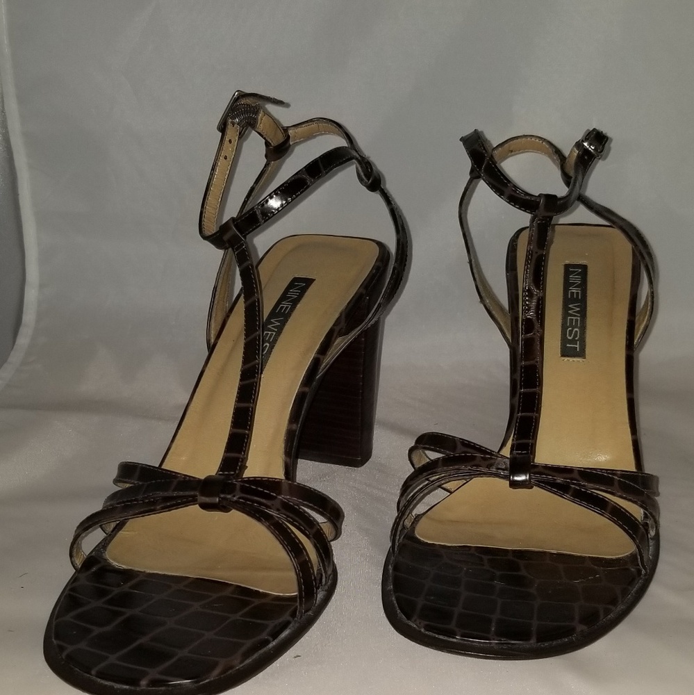 Strappy brown sandals